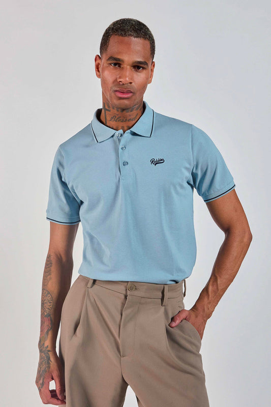Polo bleu ciel 231040
