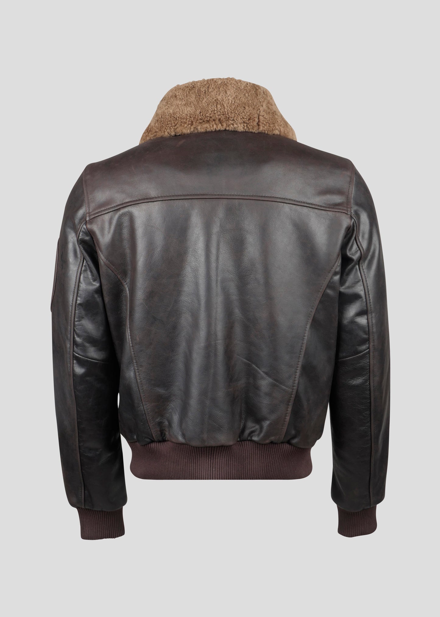 Blouson en cuir marron COMMANDER STRICKING