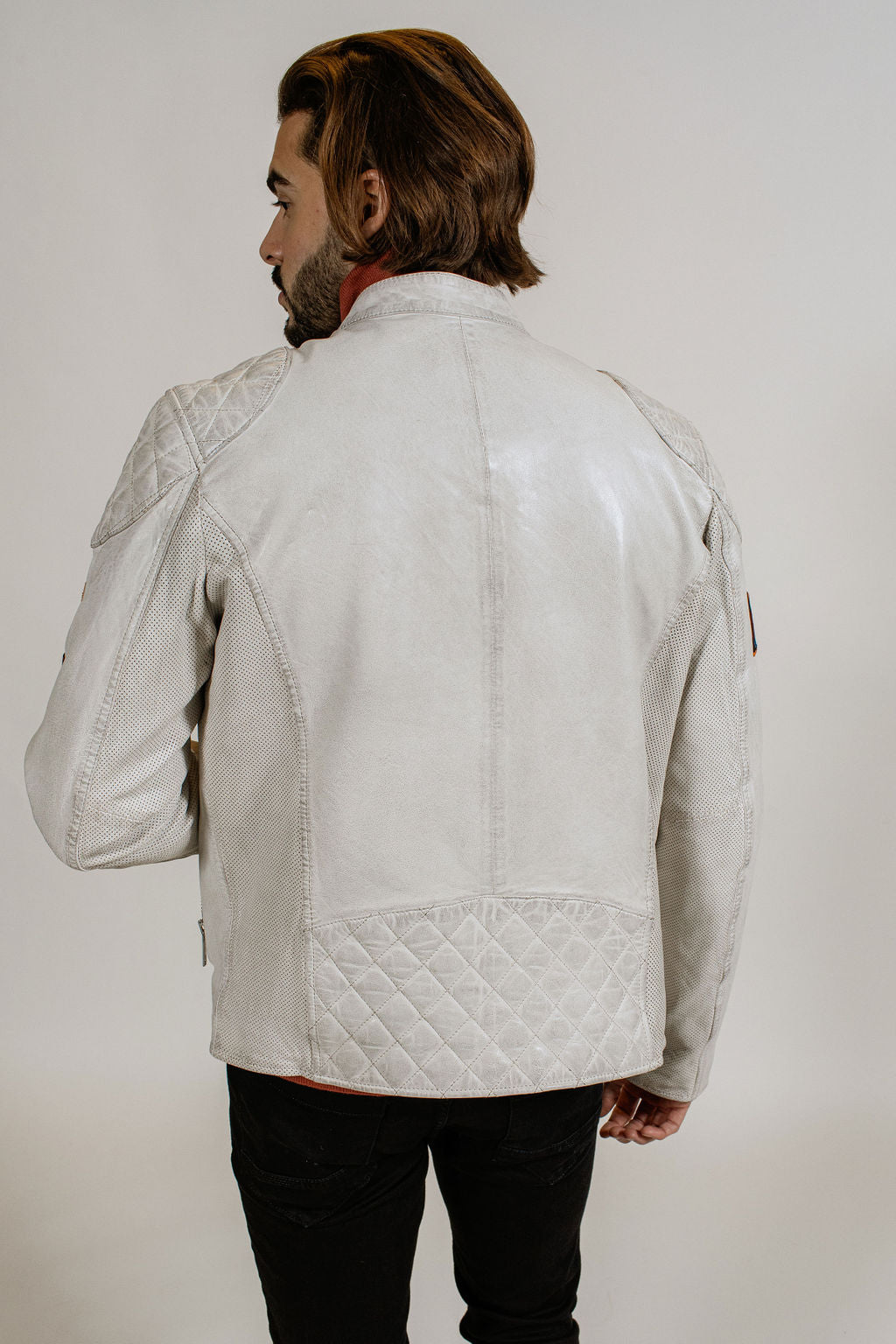 Blouson en cuir blanc NITRO BARCELONA