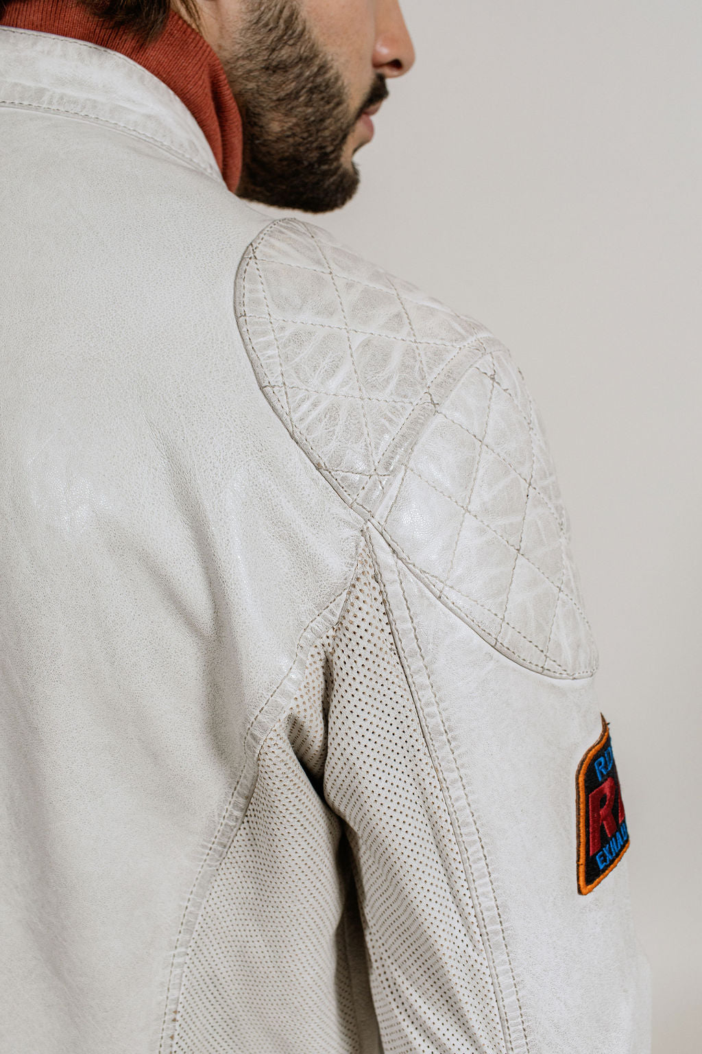 Blouson en cuir blanc NITRO BARCELONA