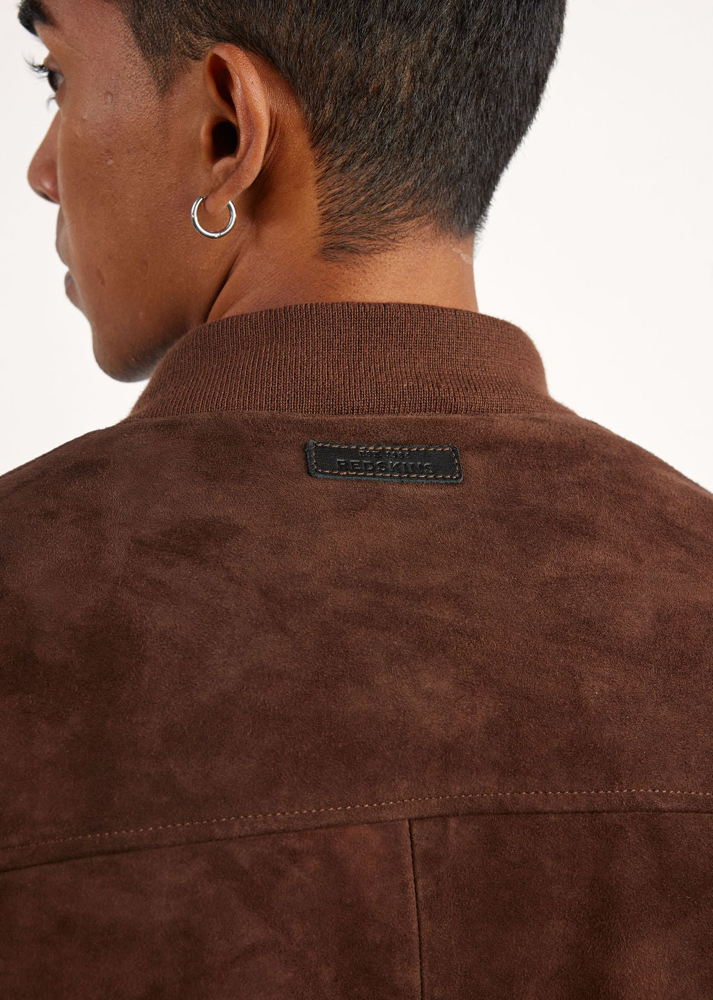 Blouson en cuir marron BOWER 2 AFRICAN