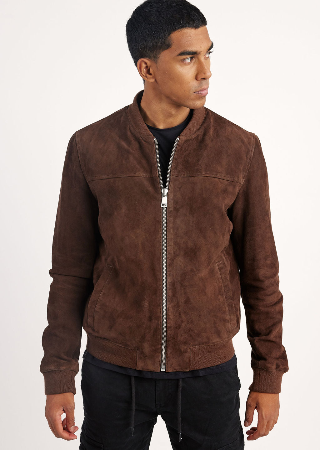 Blouson en cuir marron BOWER 2 AFRICAN