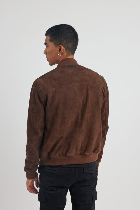 Blouson en cuir marron BOWER 2 AFRICAN