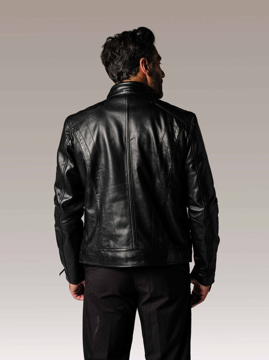 Blouson En Cuir noir DRAKE HOLSTER