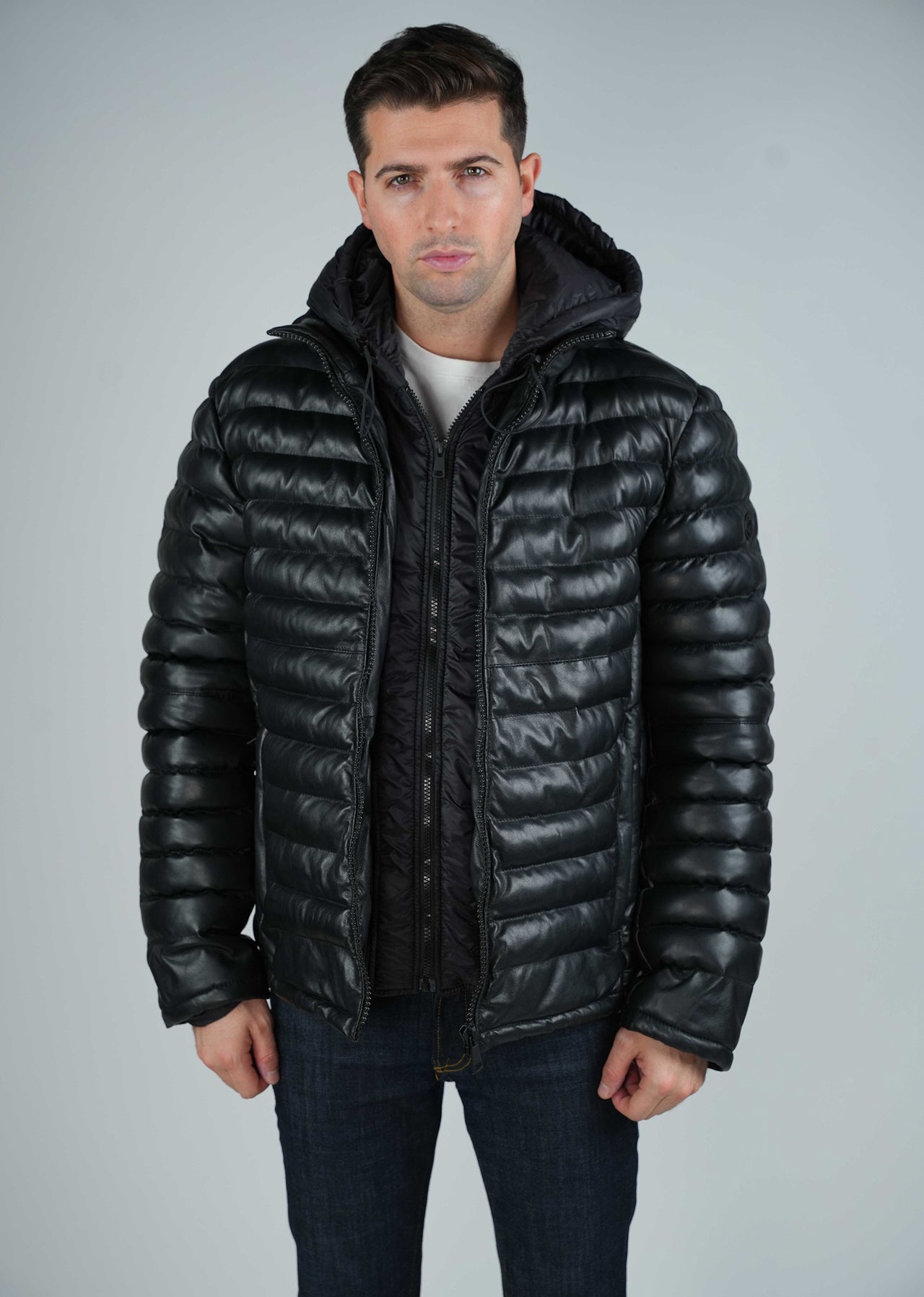 Blouson en cuir noir LORD OSLO