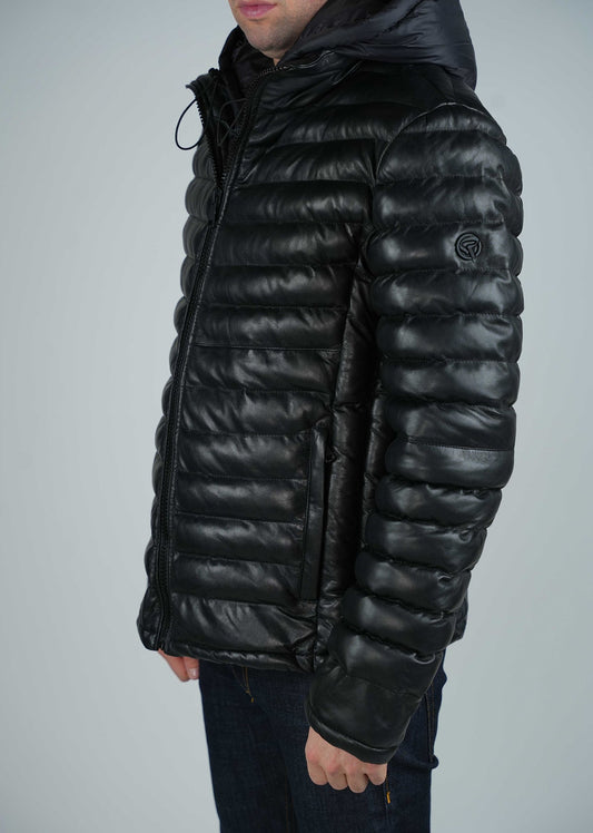 Blouson en cuir noir LORD OSLO