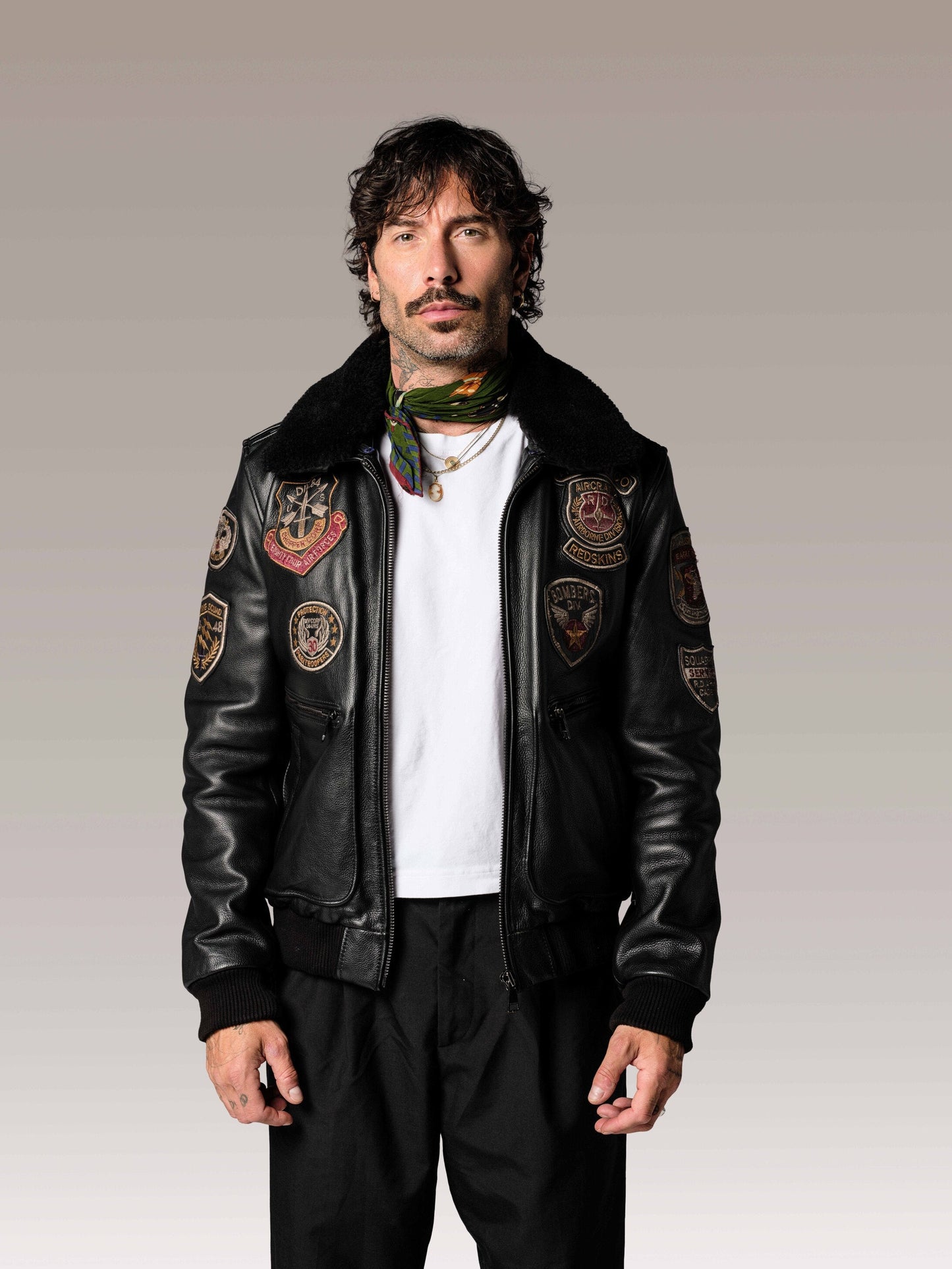 Blouson en cuir noir AVIA ARGUS