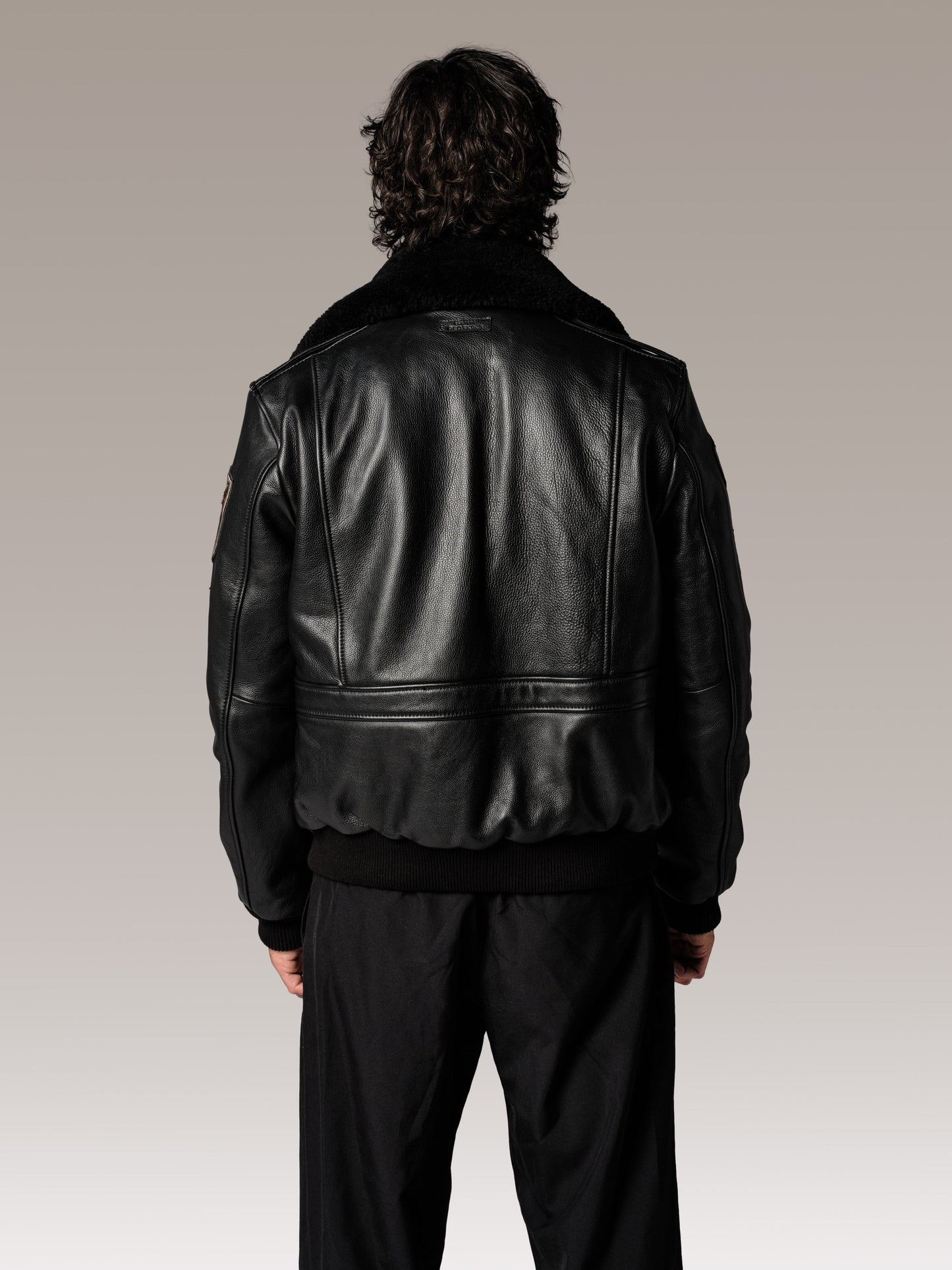 Blouson en cuir noir AVIA ARGUS
