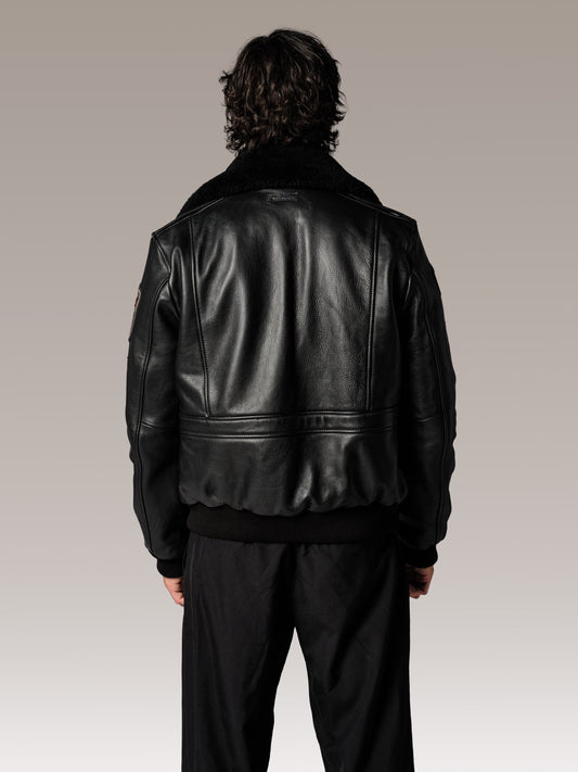 Blouson en cuir noir AVIA ARGUS