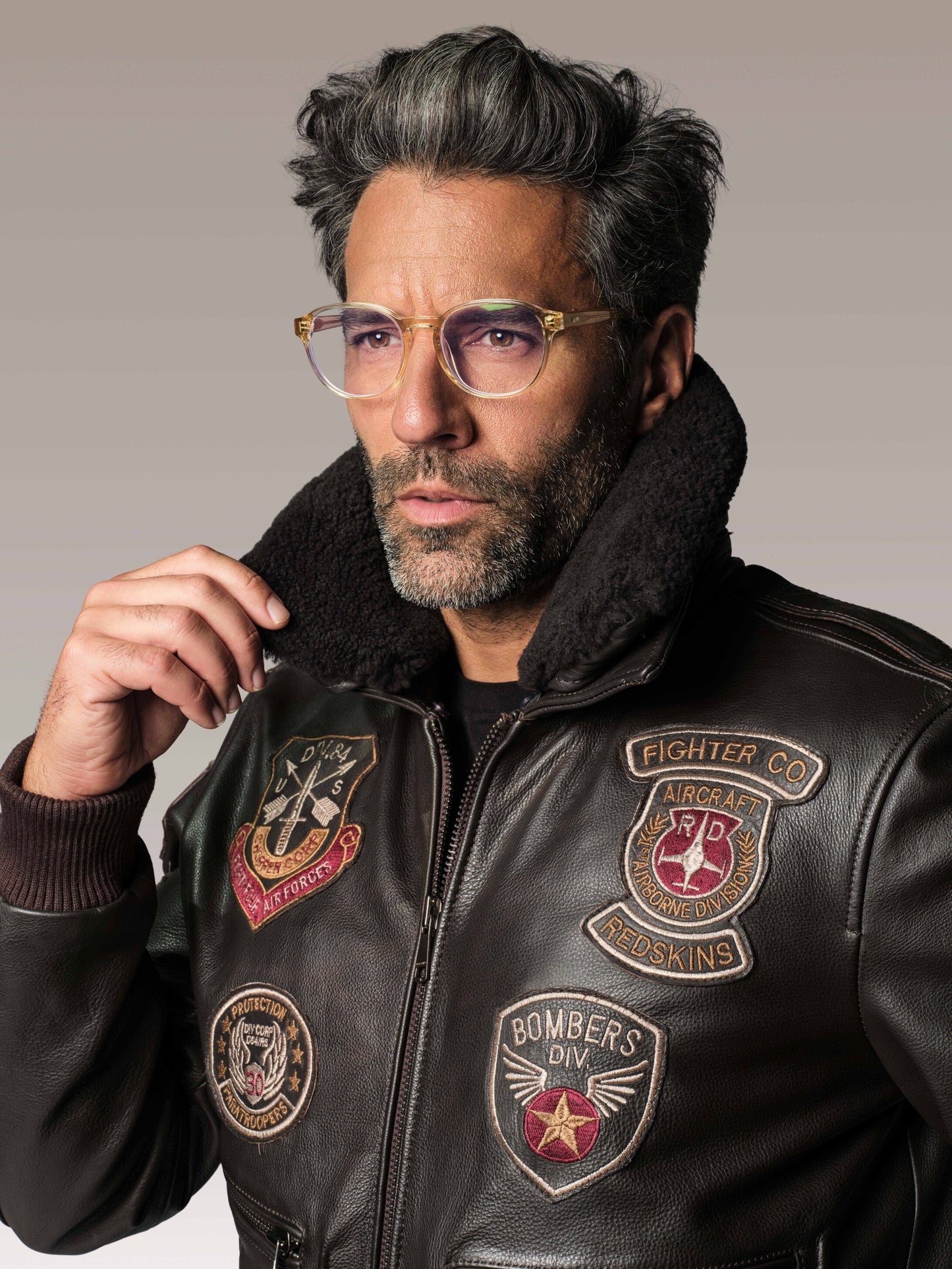 Blouson en cuir marron AVIA ARGUS