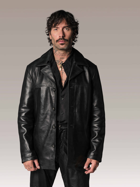 Veste en cuir noire BRASCO LEGEND