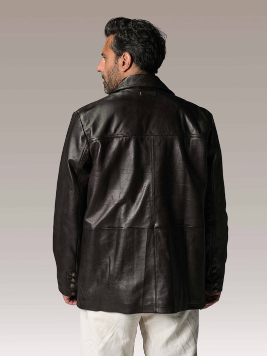 Veste en cuir marron BRASCO LEGEND