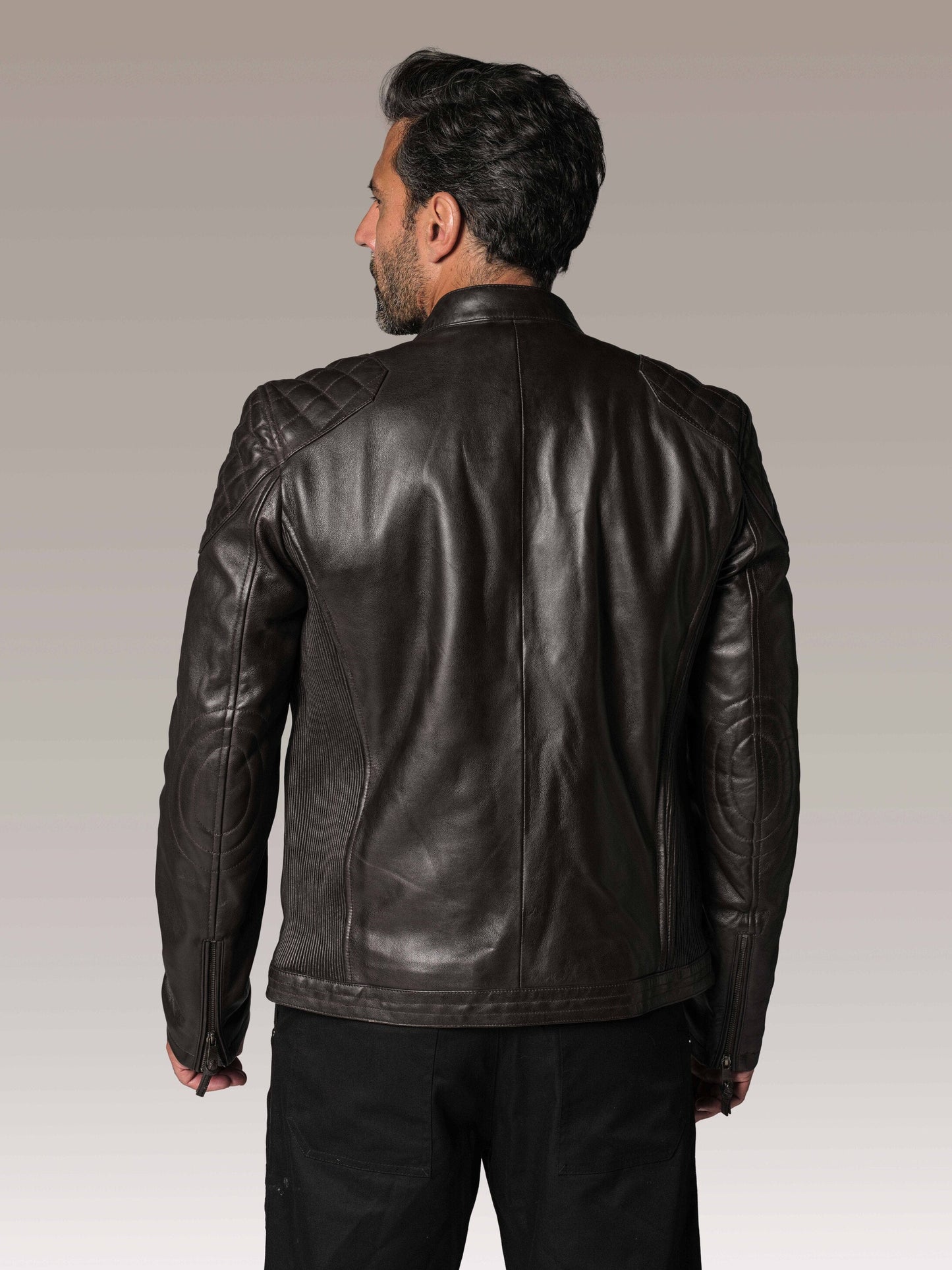Blouson en cuir marron BULLIT LEGEND