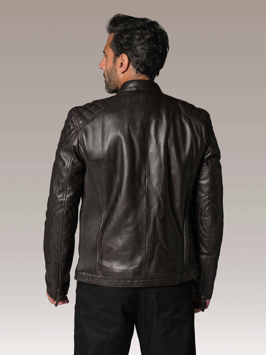 Blouson en cuir marron BULLIT LEGEND