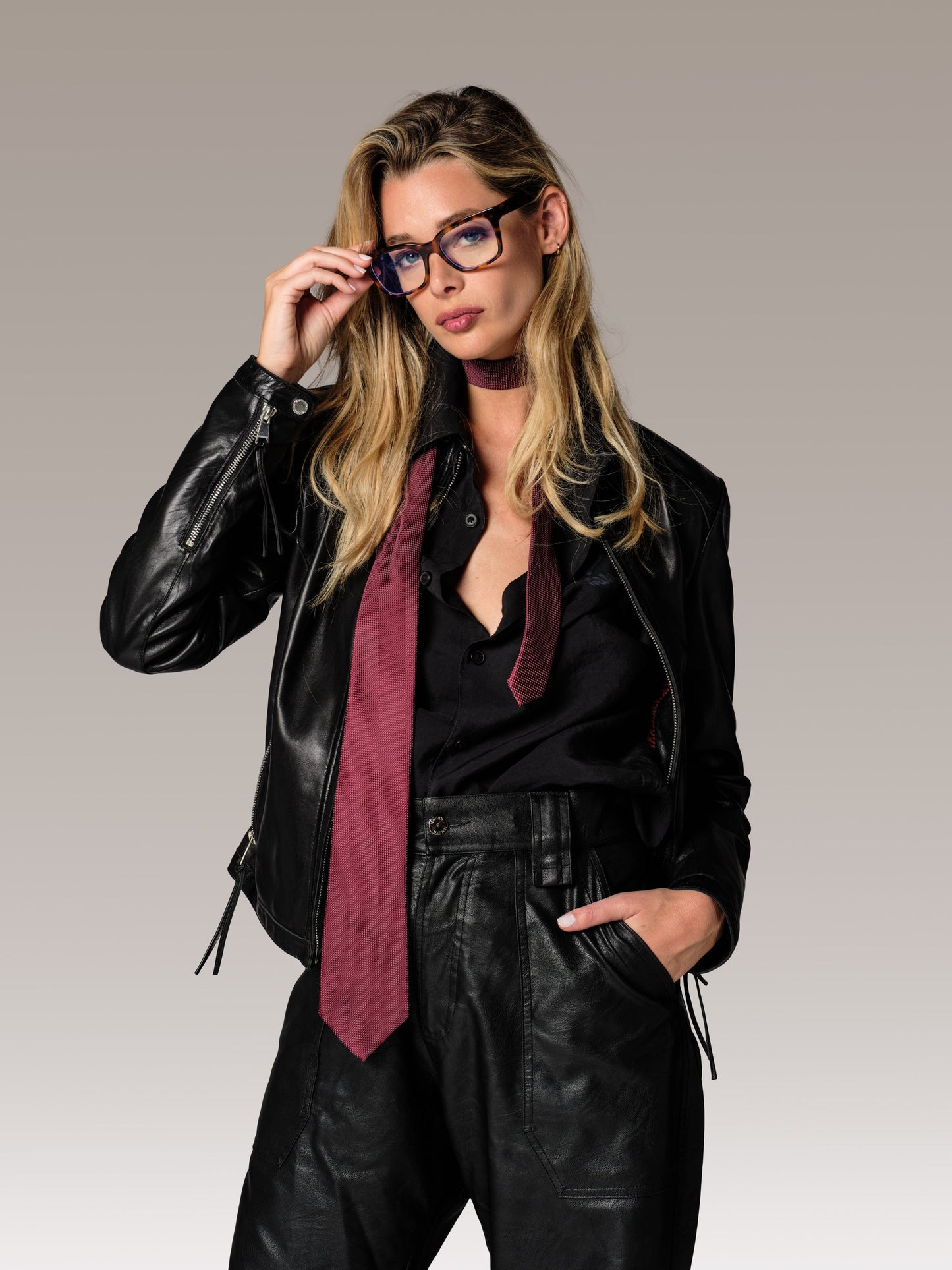 Blouson en cuir noir GOLDY TOKYO