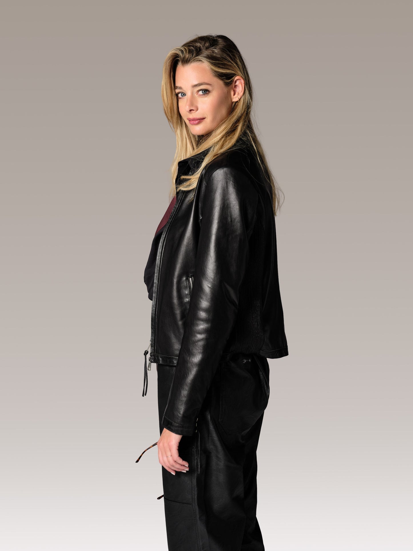Blouson en cuir noir GOLDY TOKYO