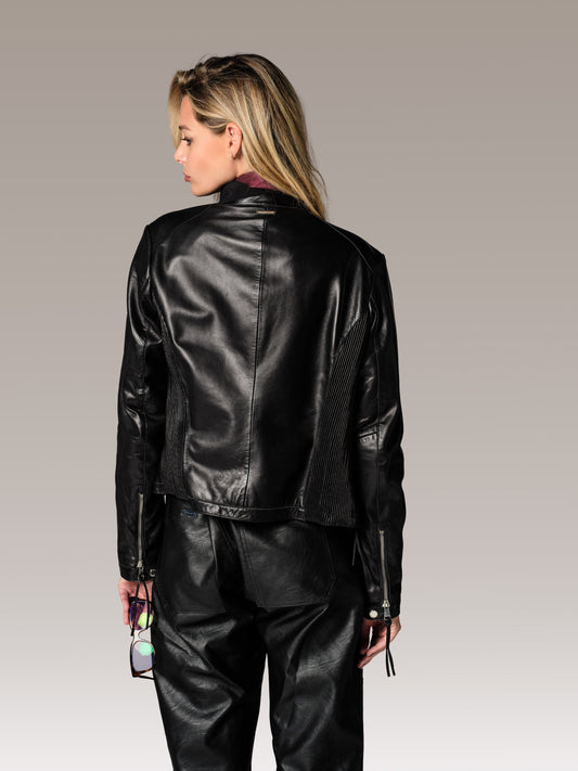 Blouson en cuir noir GOLDY TOKYO