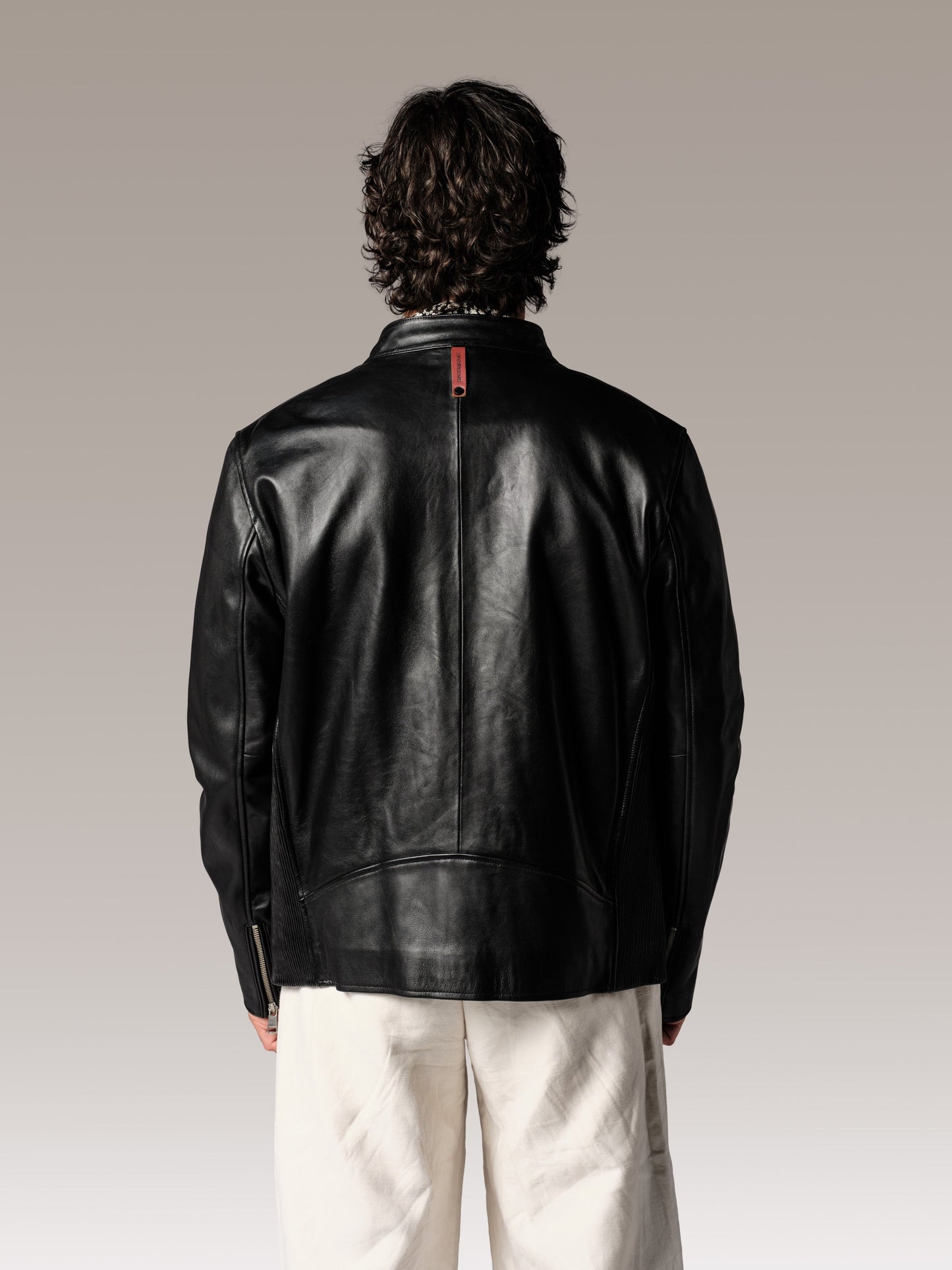 Blouson en cuir noir IRON ROAD