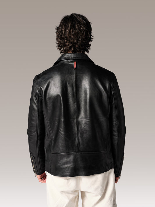 Blouson en cuir noir RIDER ROAD
