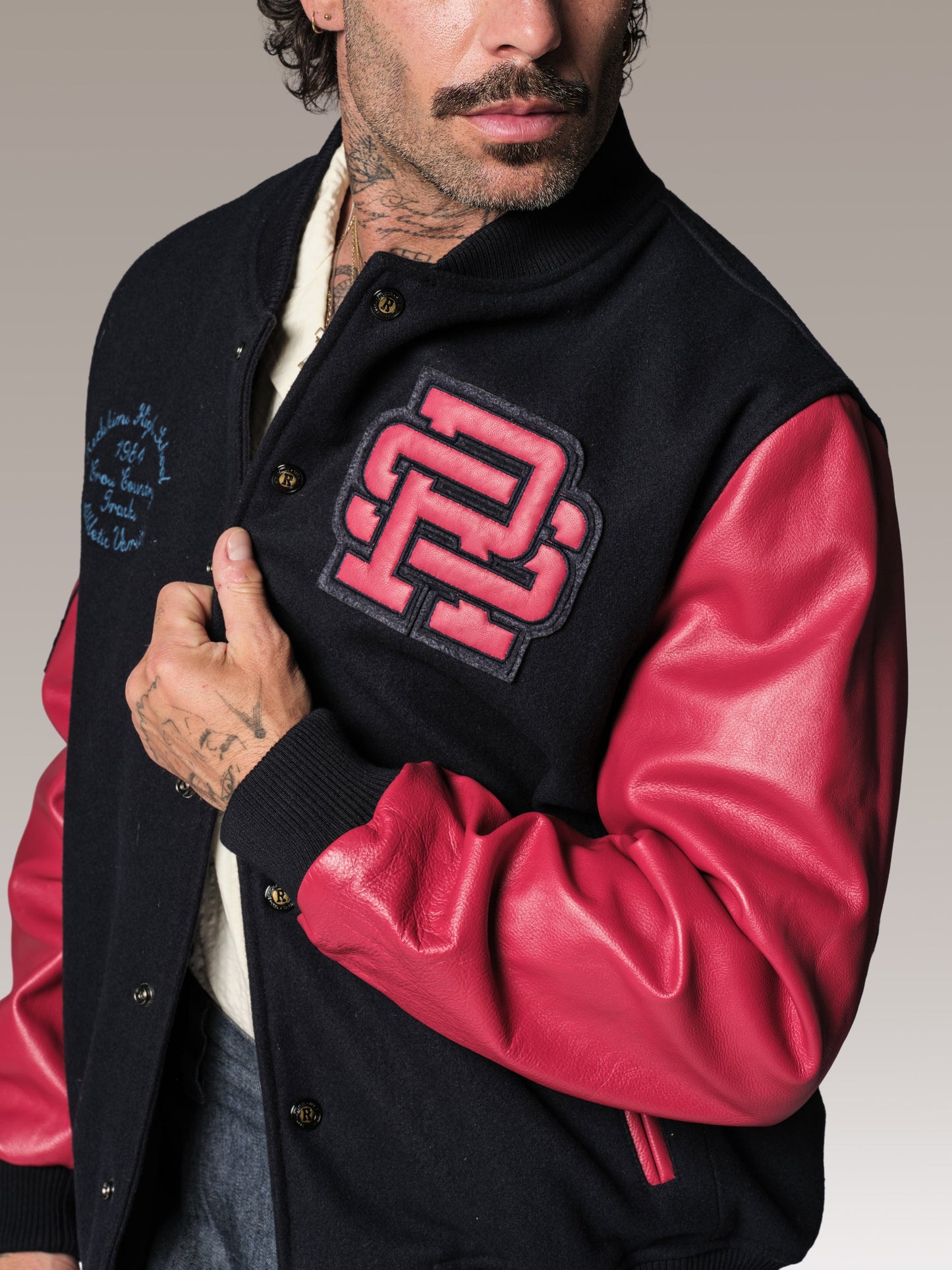 Blouson en cuir rouge RS ONE HATCH
