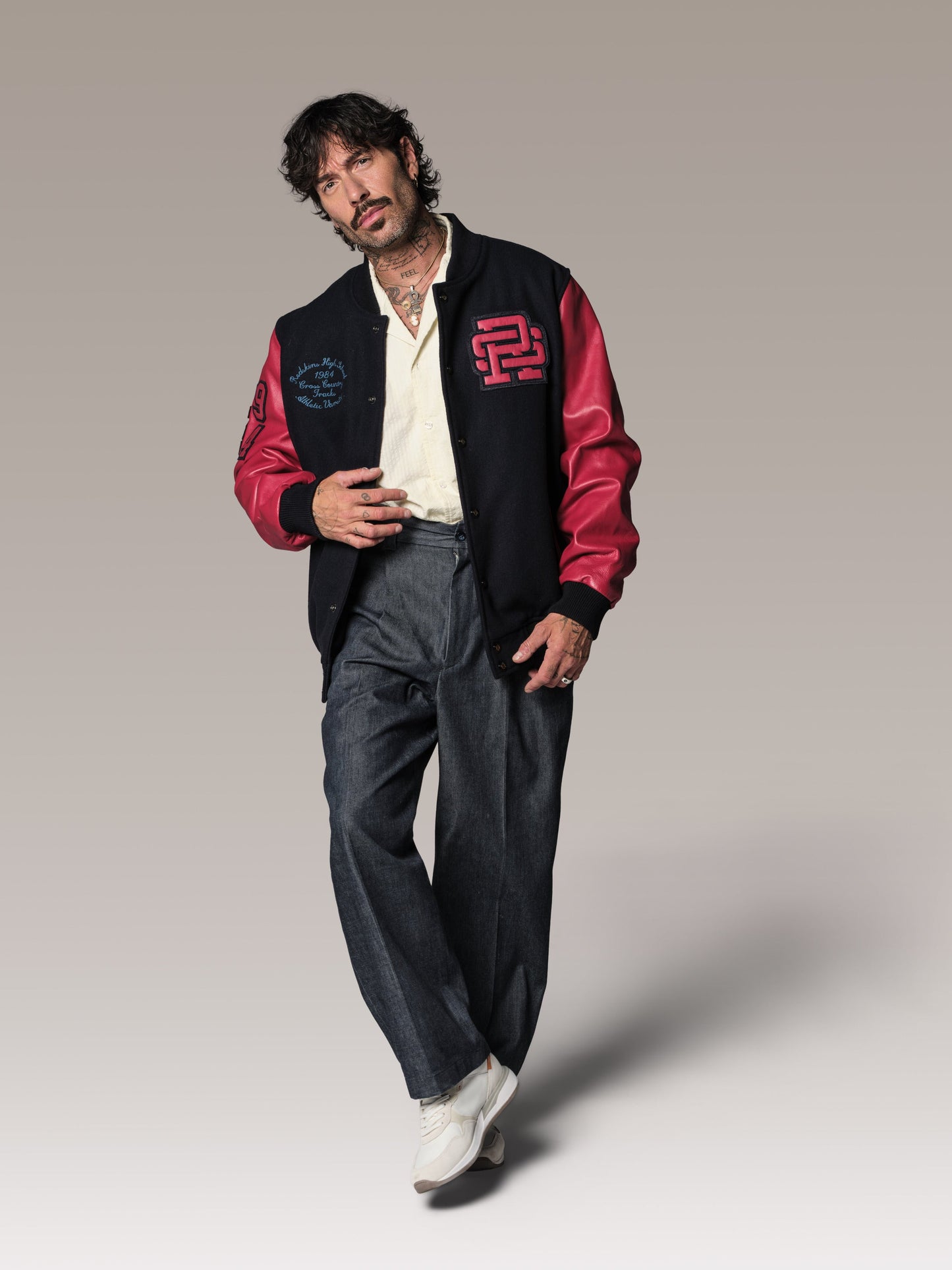 Blouson en cuir rouge RS ONE HATCH