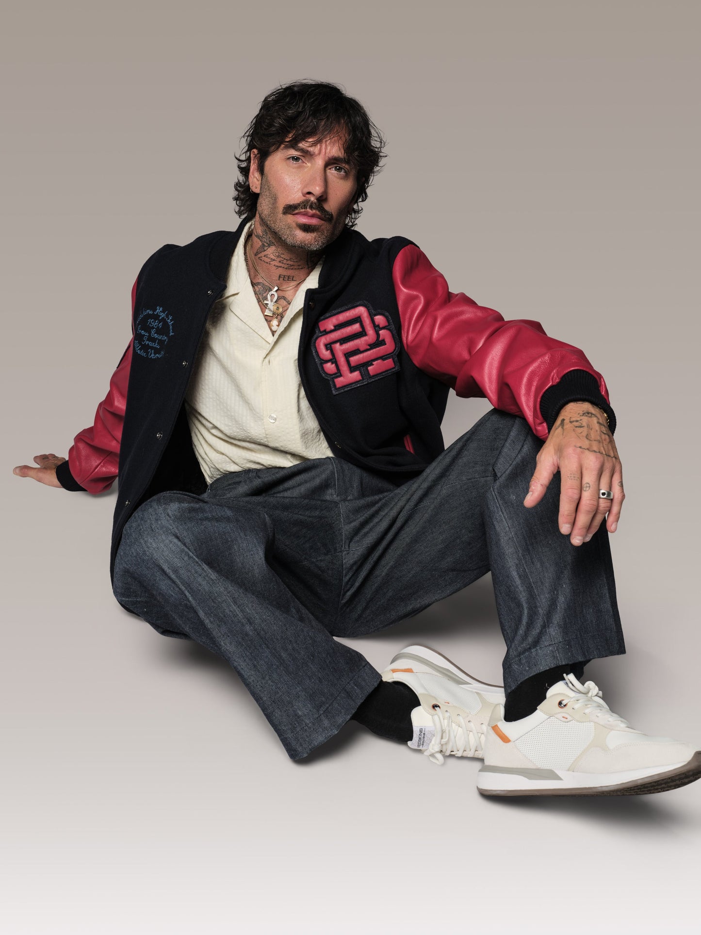 Blouson en cuir rouge RS ONE HATCH