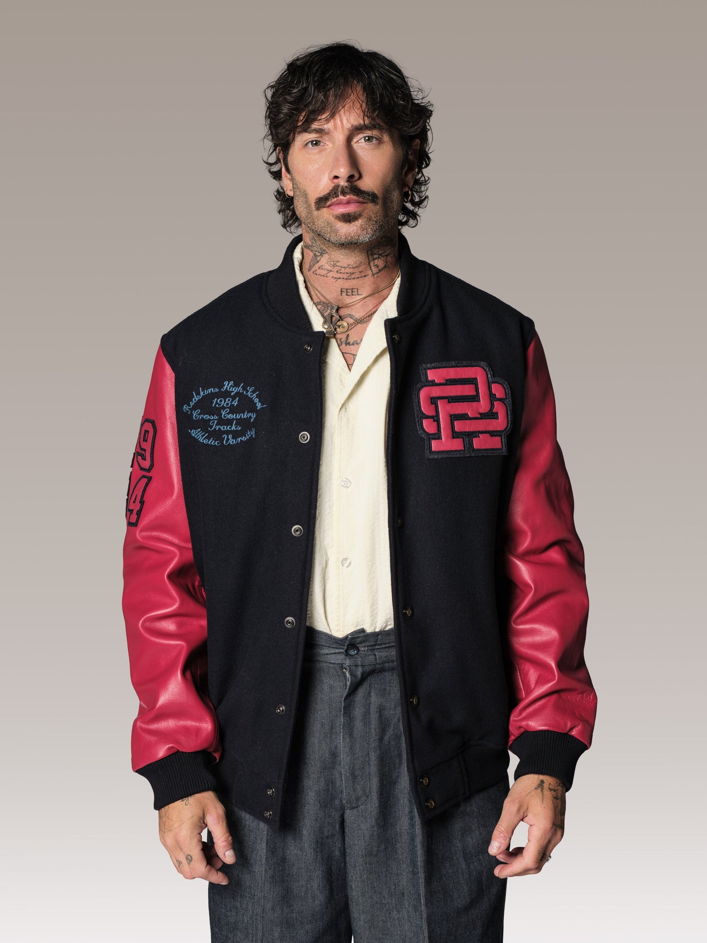 Blouson en cuir rouge RS ONE HATCH