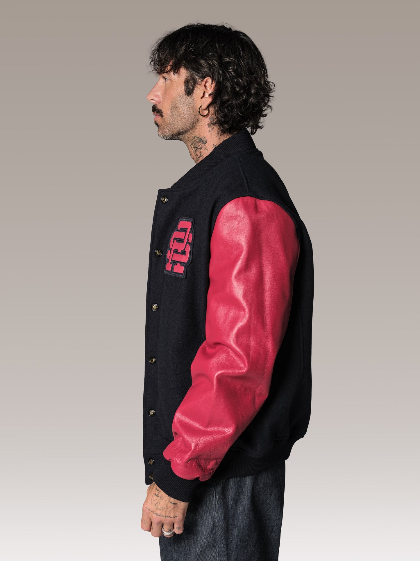 Blouson en cuir rouge RS ONE HATCH