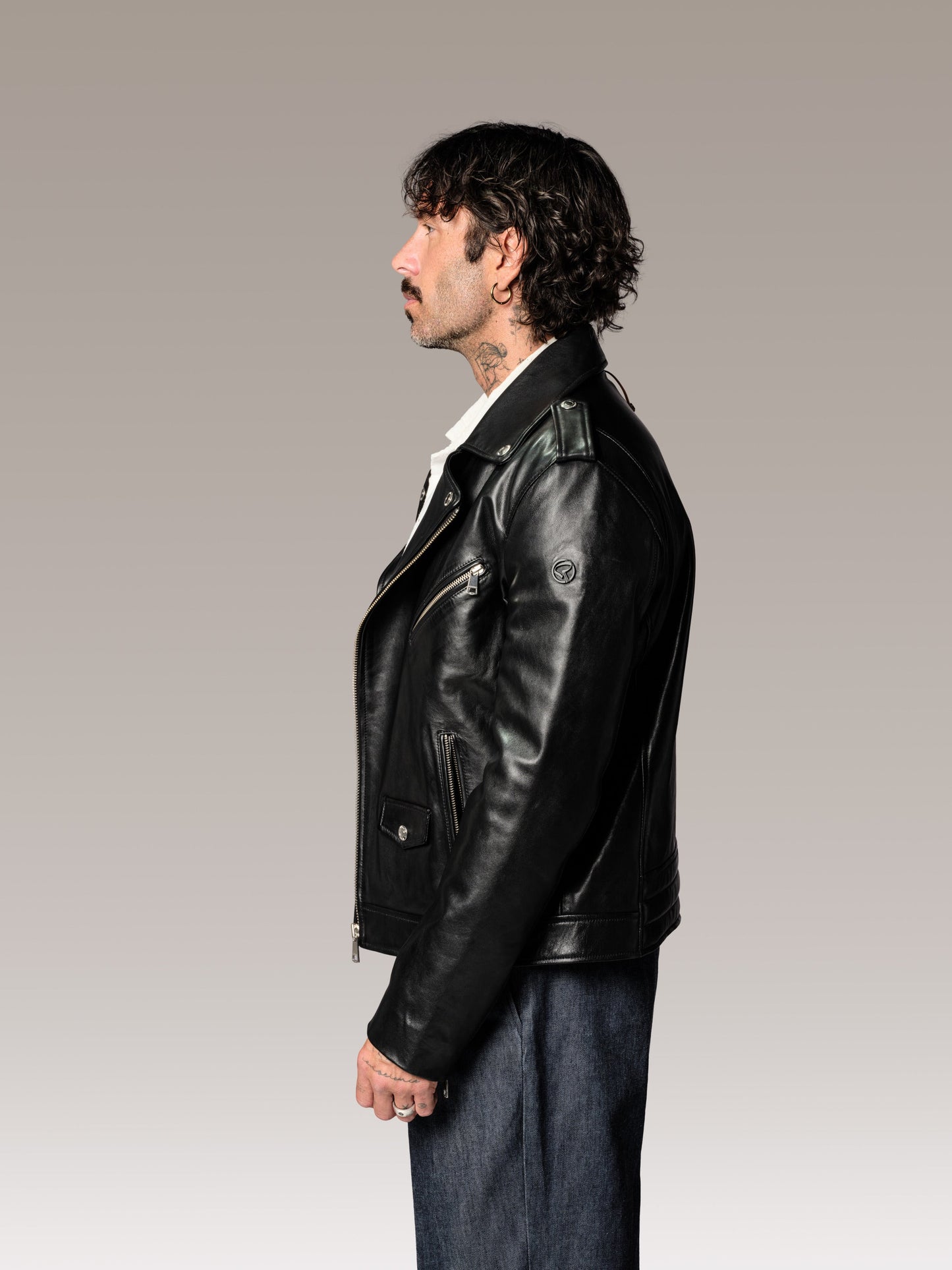 Blouson en cuir noir SPEEDSTER ROAD