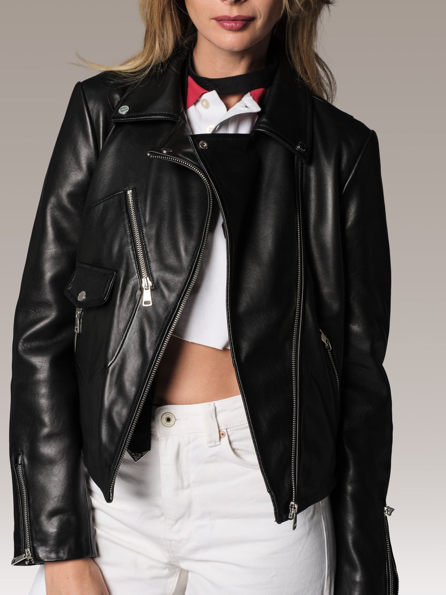 Blouson en cuir noir TAYLOR TOKYO