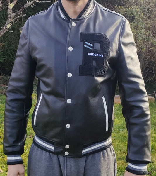 Redskins Teddy Cuir Véritable Planet Full Black XL – Édition Limitée – Confort Premium