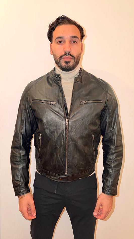 Veste cuir noir legere