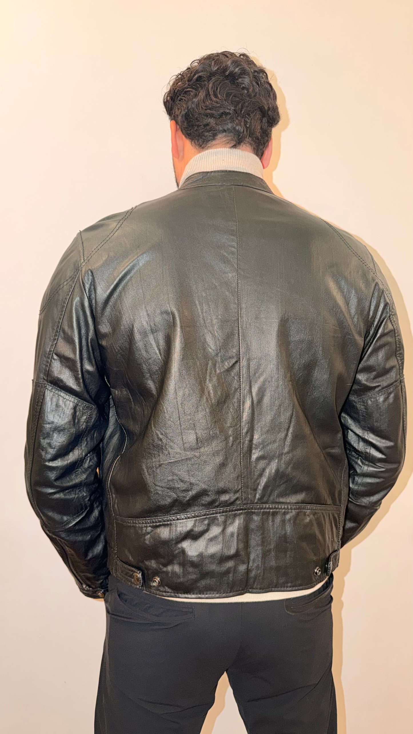 Veste cuir noir legere