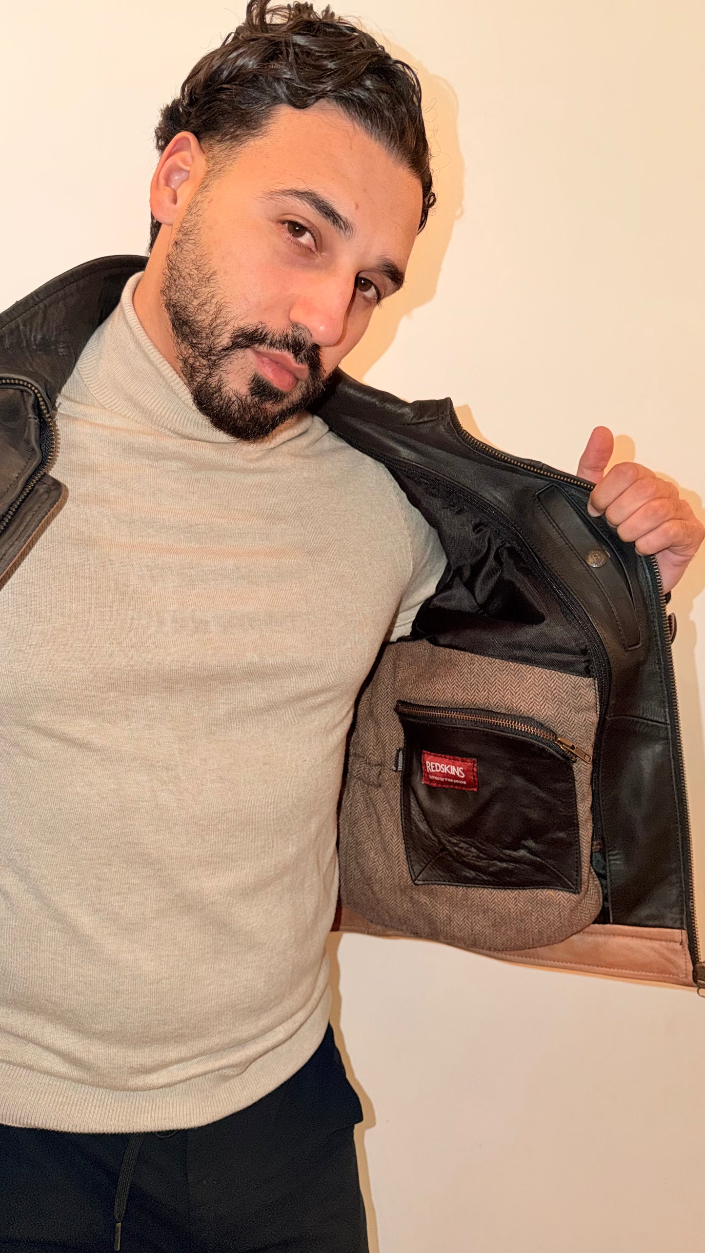 Blouson en cuir motard