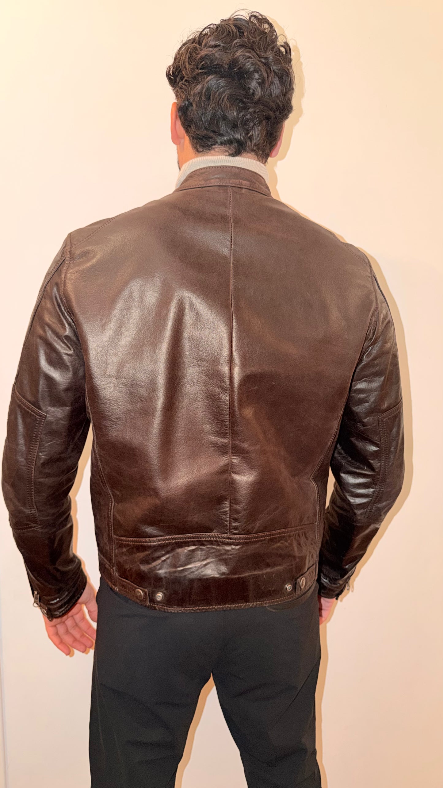 Vest Cuir Epais Vintage Marron