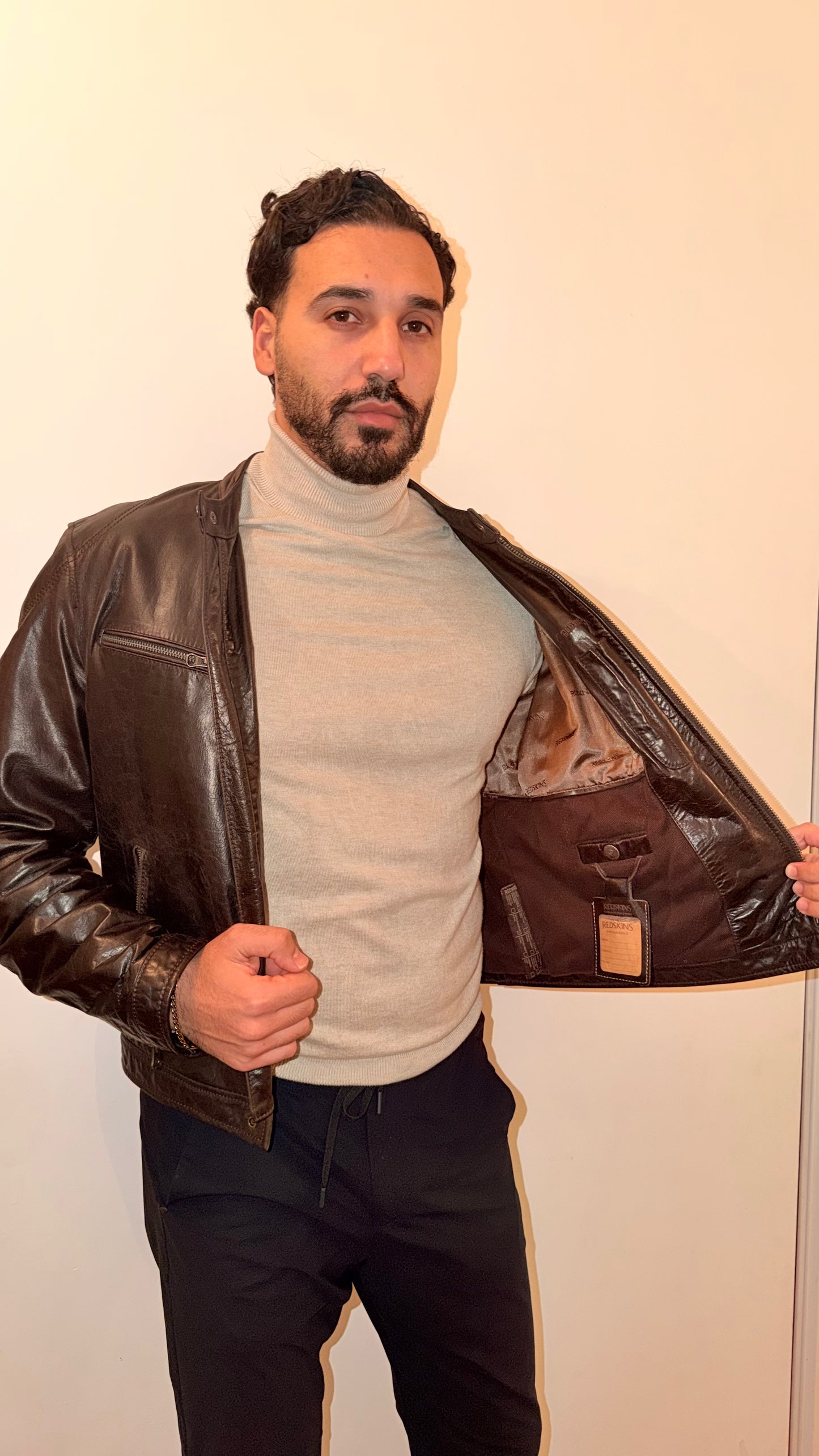 Vest Cuir Epais Vintage Marron