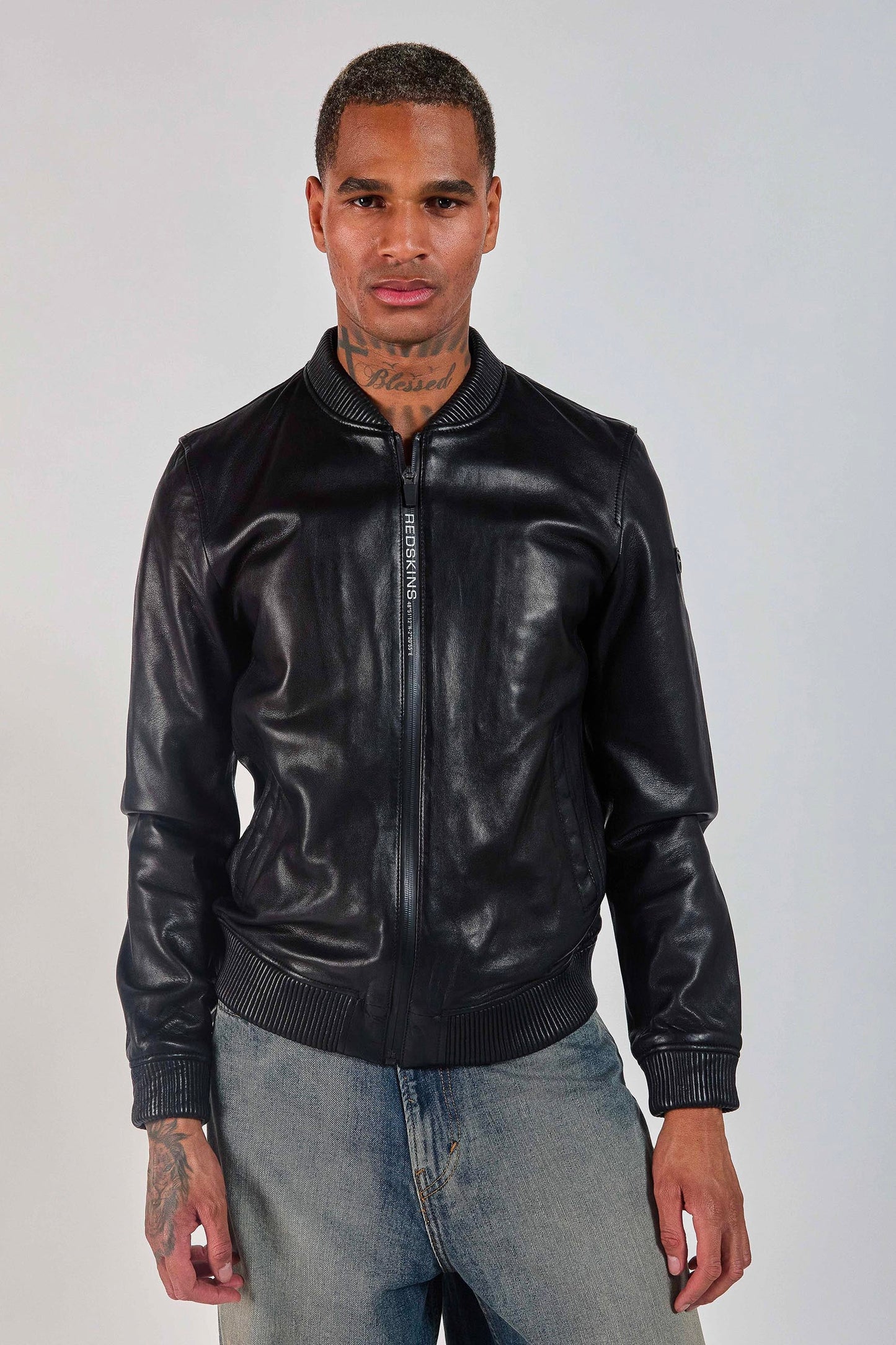 Cuir noir ROOSTER RACING