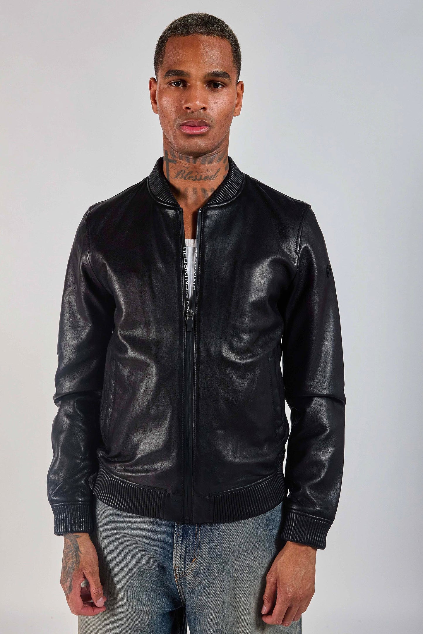 Cuir noir ROOSTER RACING