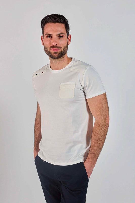T-shirt blanc cassé SMITH TRIM