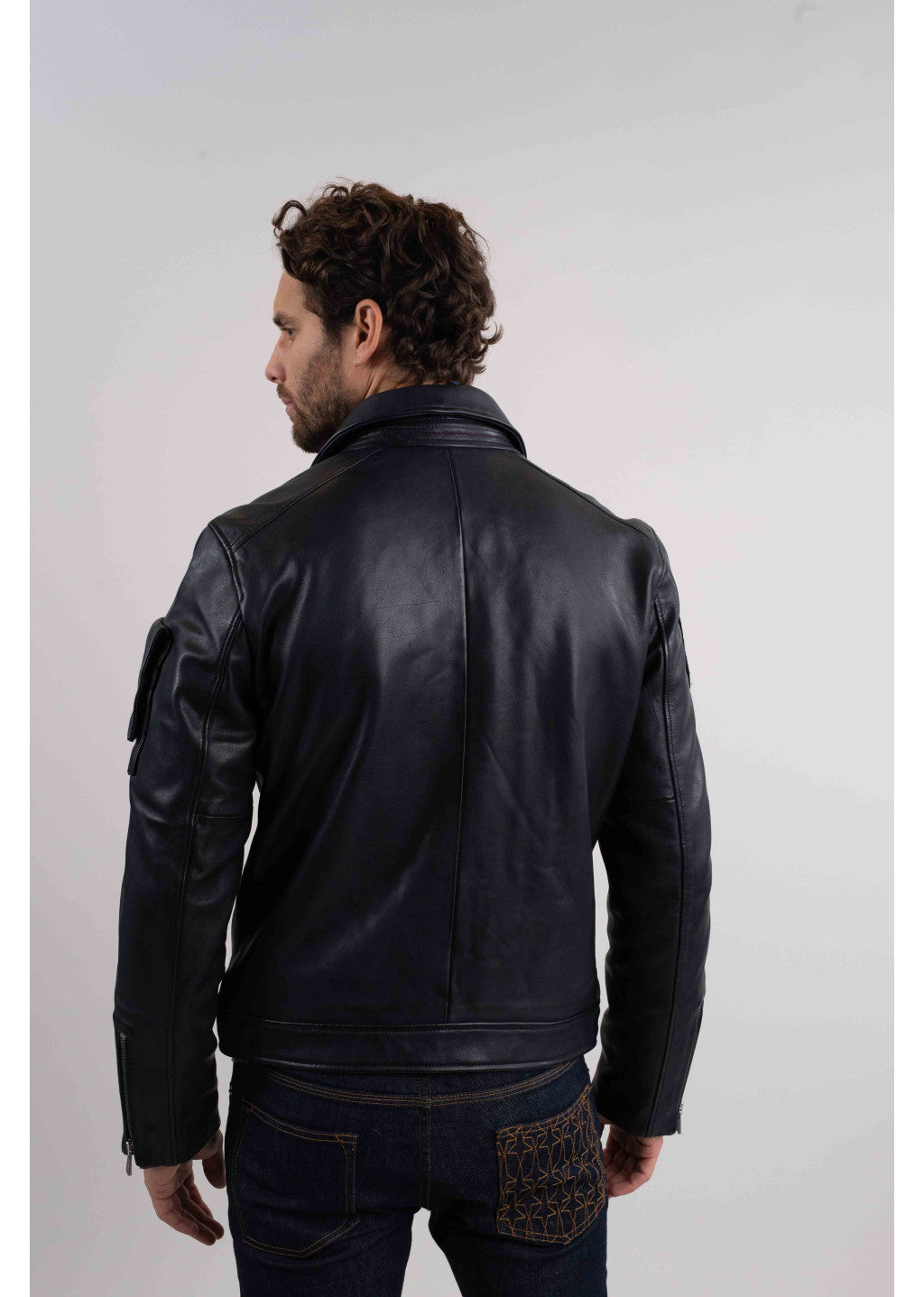 Cuir bleu marine JAEGGER ALPHA