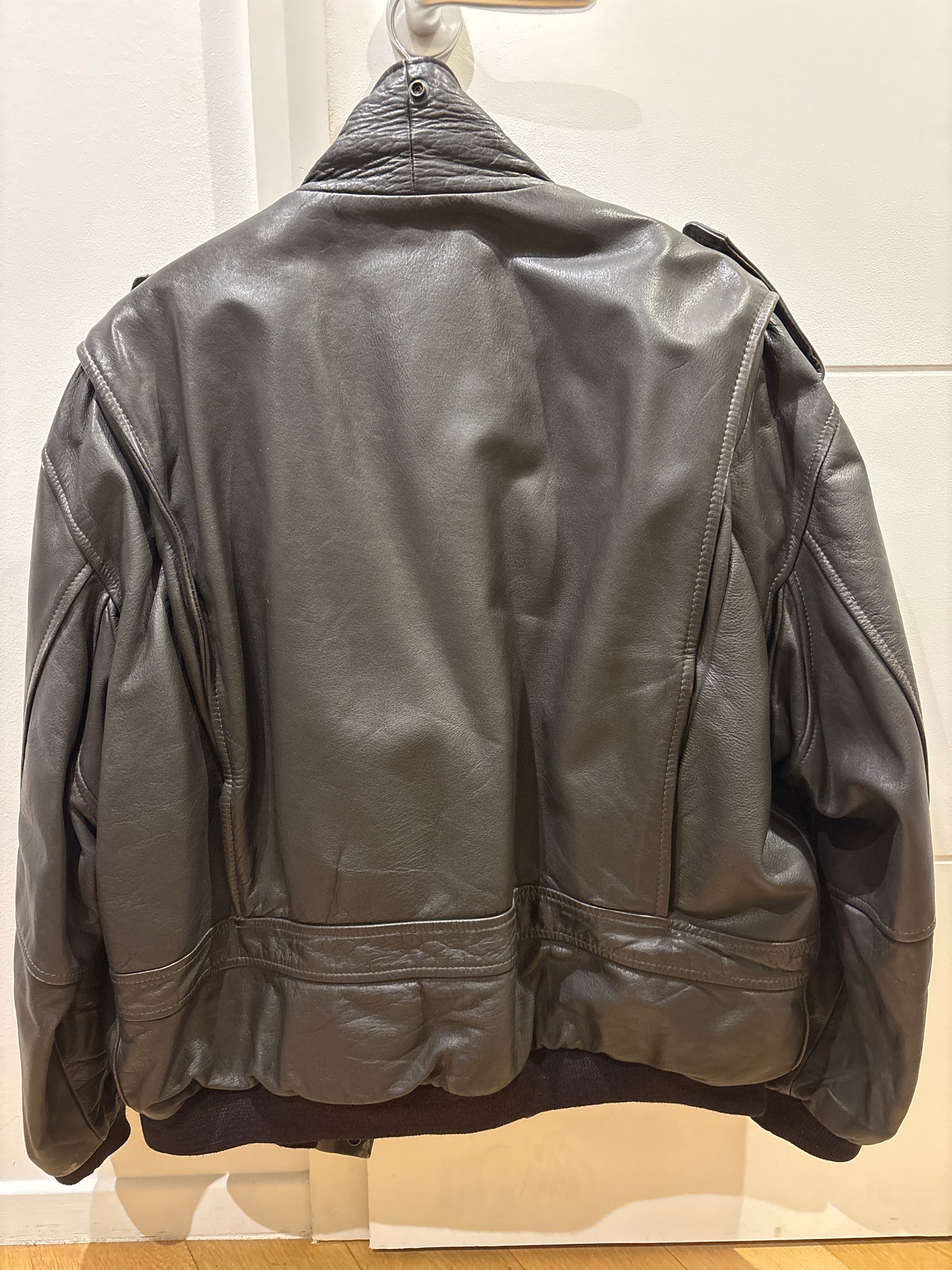 Veste cuir marron XXL