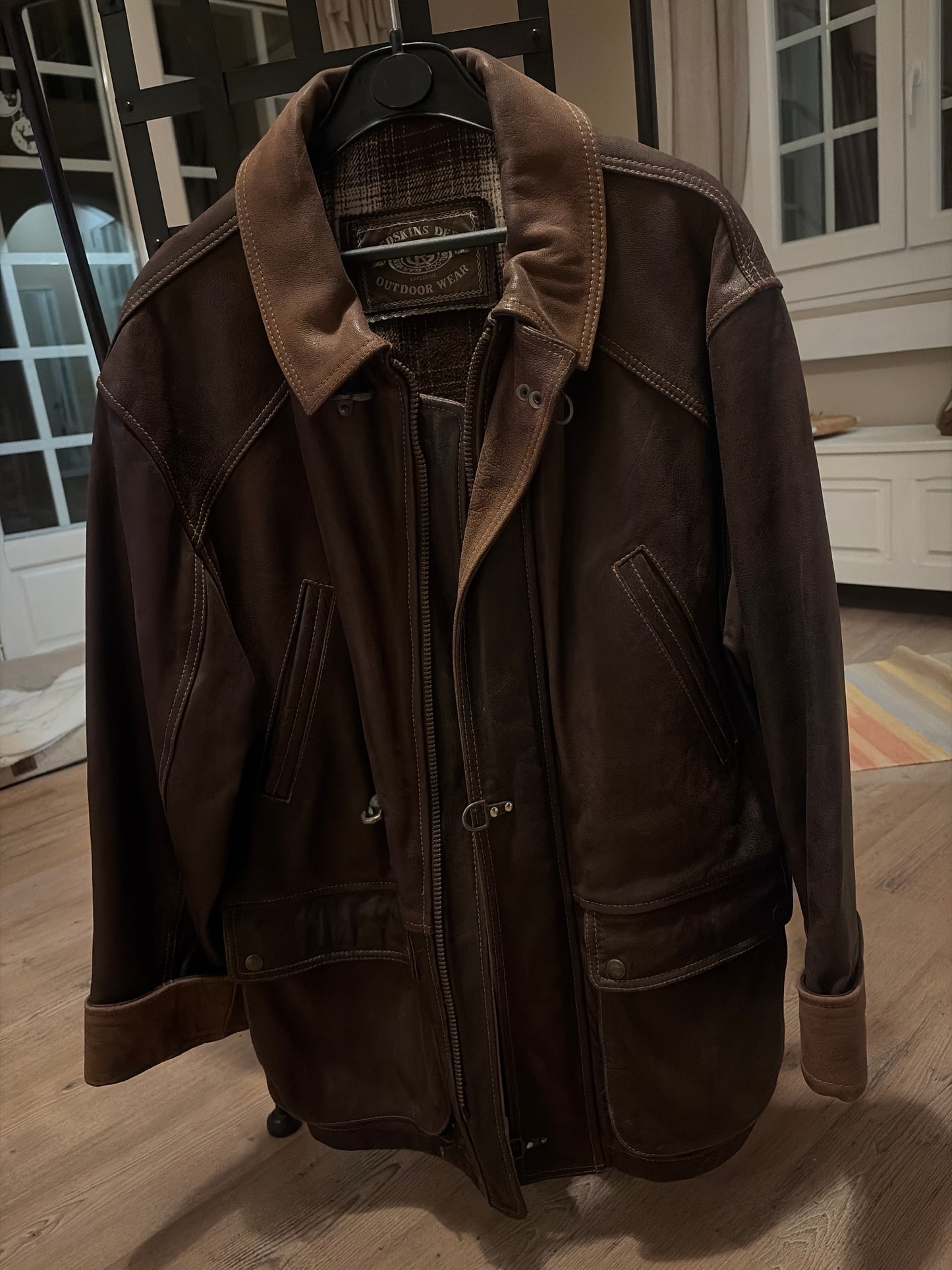 Veste mi-longue marron