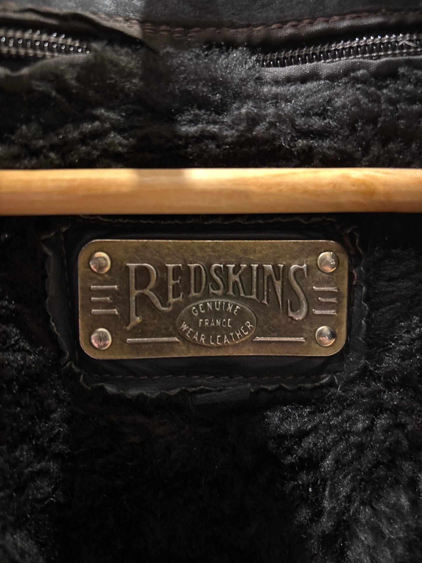 Veste cuir marron XXL