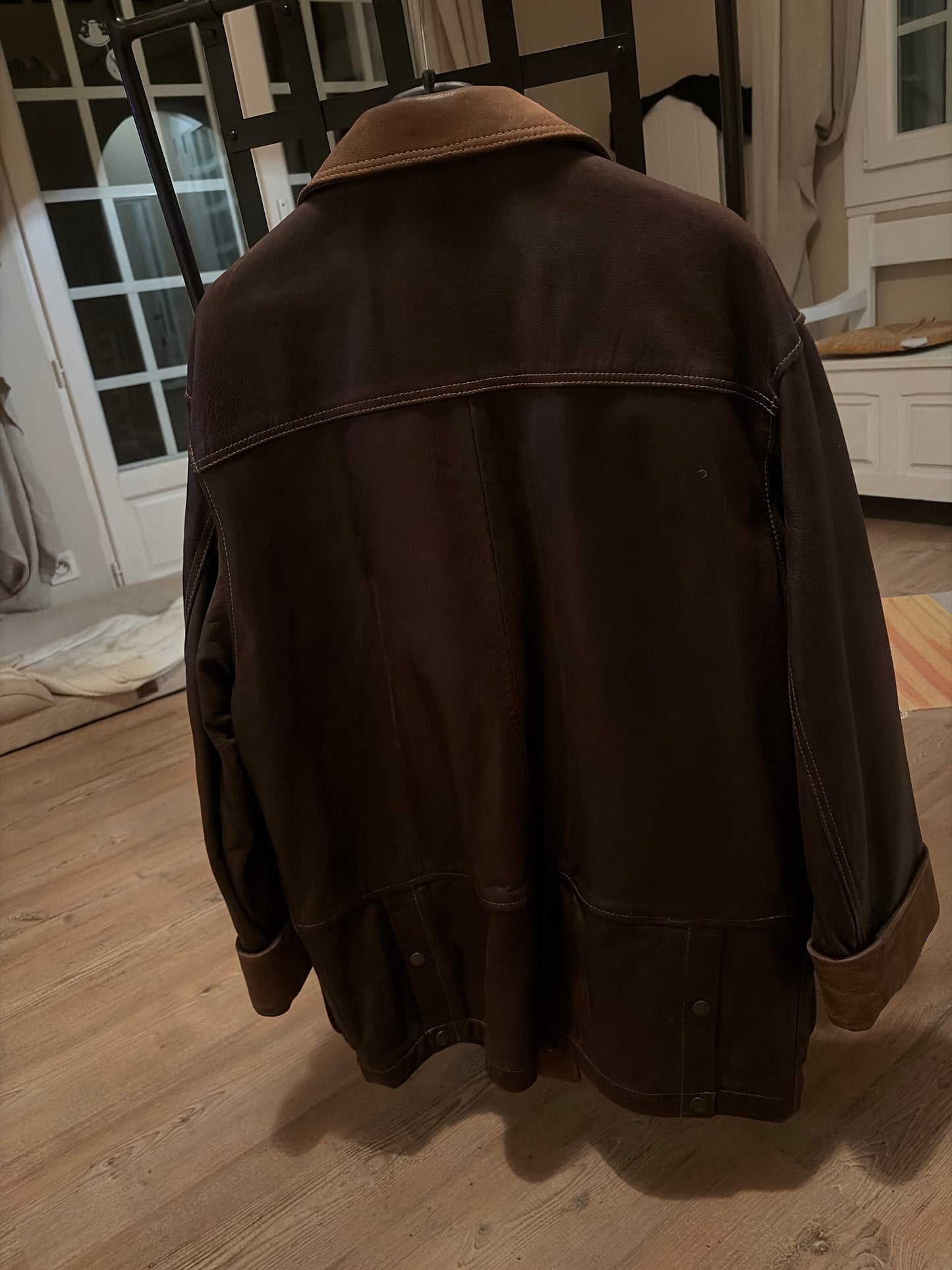 Veste mi-longue marron