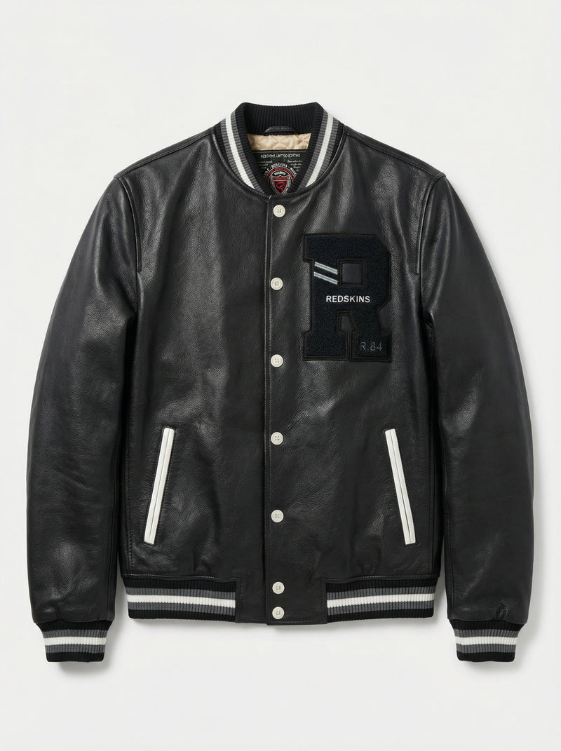 Redskins Teddy Cuir Véritable Planet Full Black XL – Édition Limitée – Confort Premium