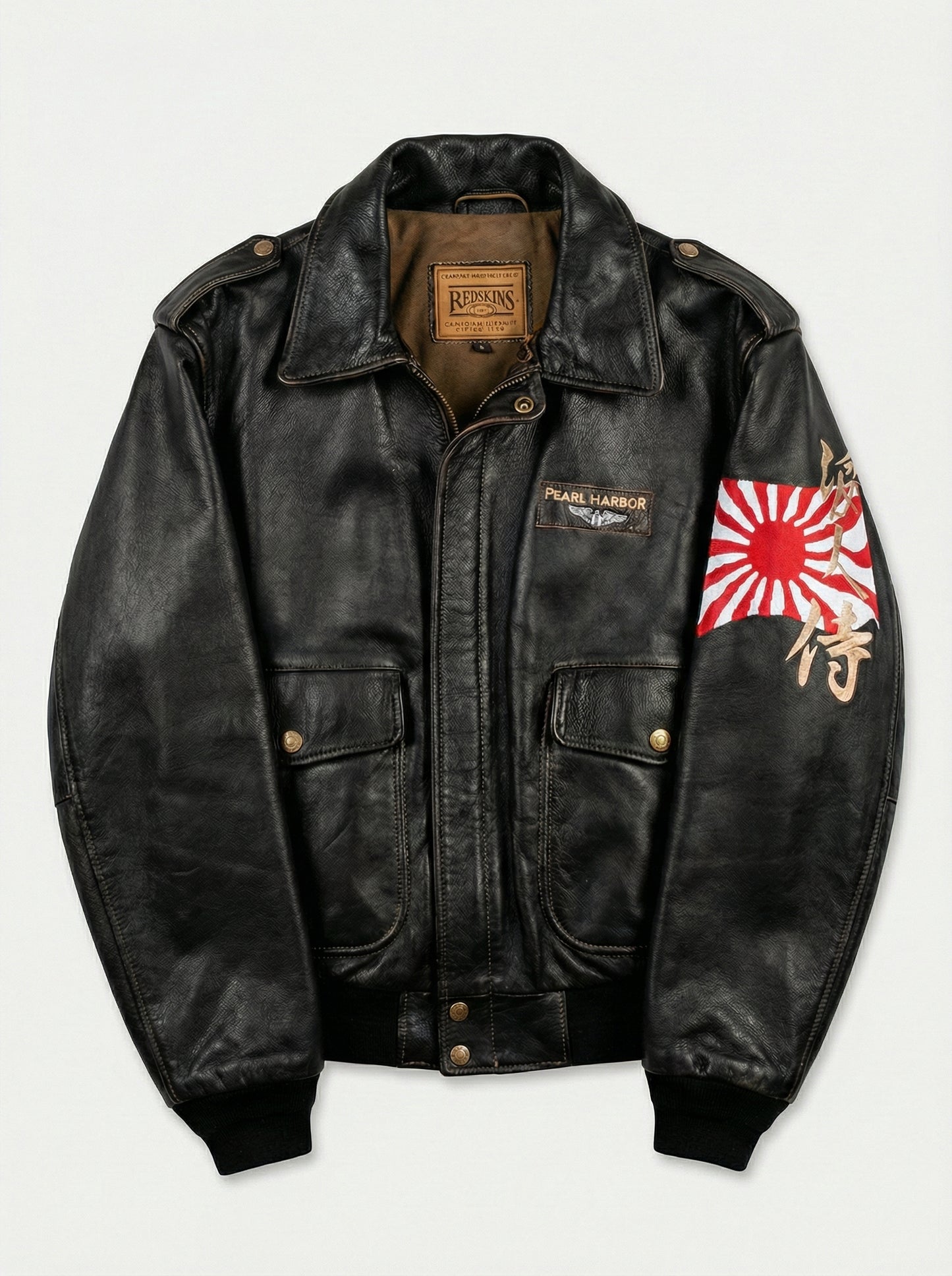 Vintage motorcycle jacket hand painted