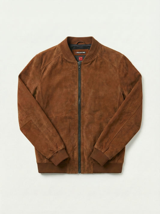 Veste cuir marron