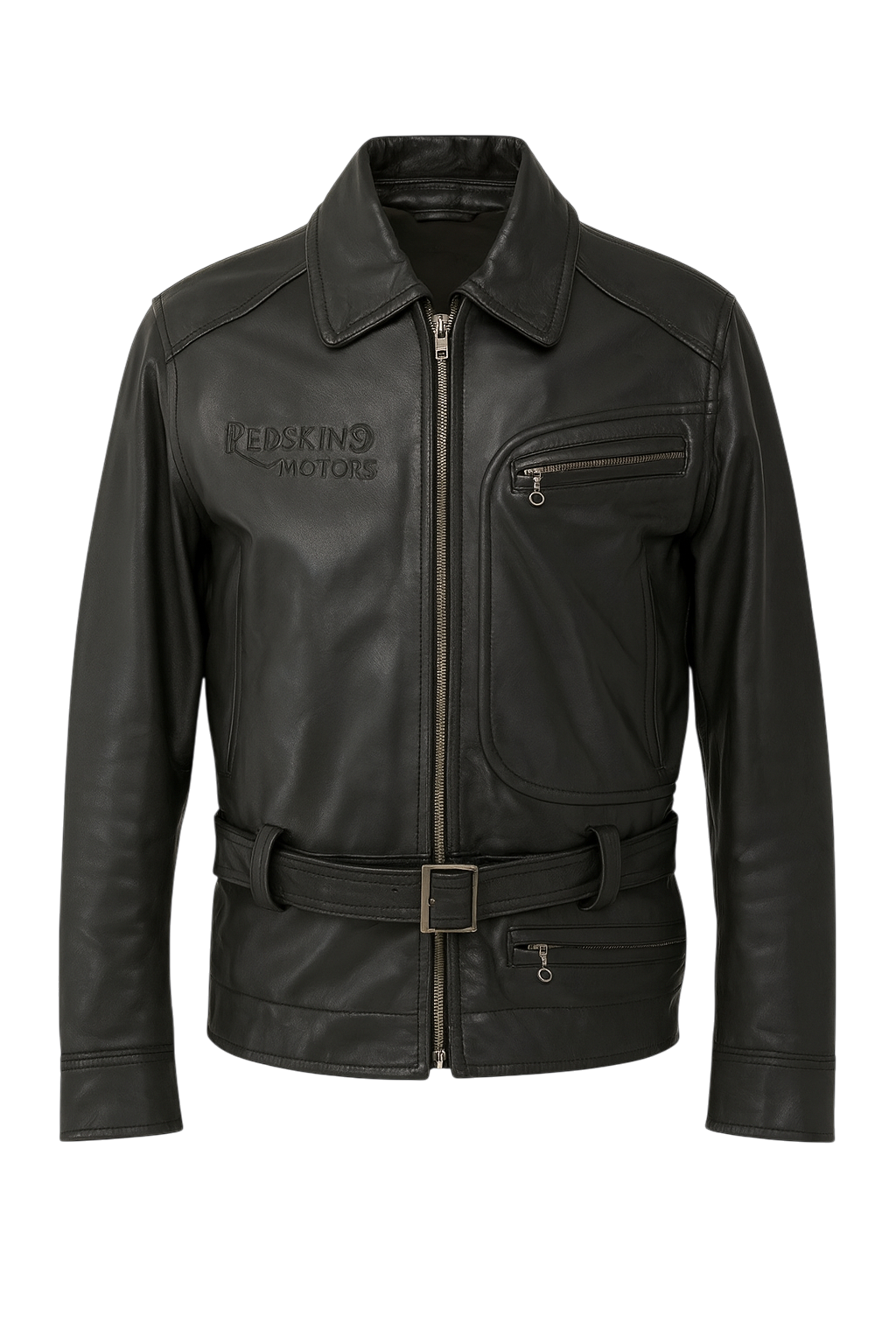Veste cuir style motard